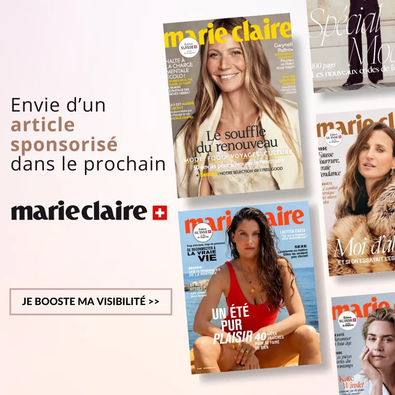 Article sponsorisé dans Marie Claire Suisse
