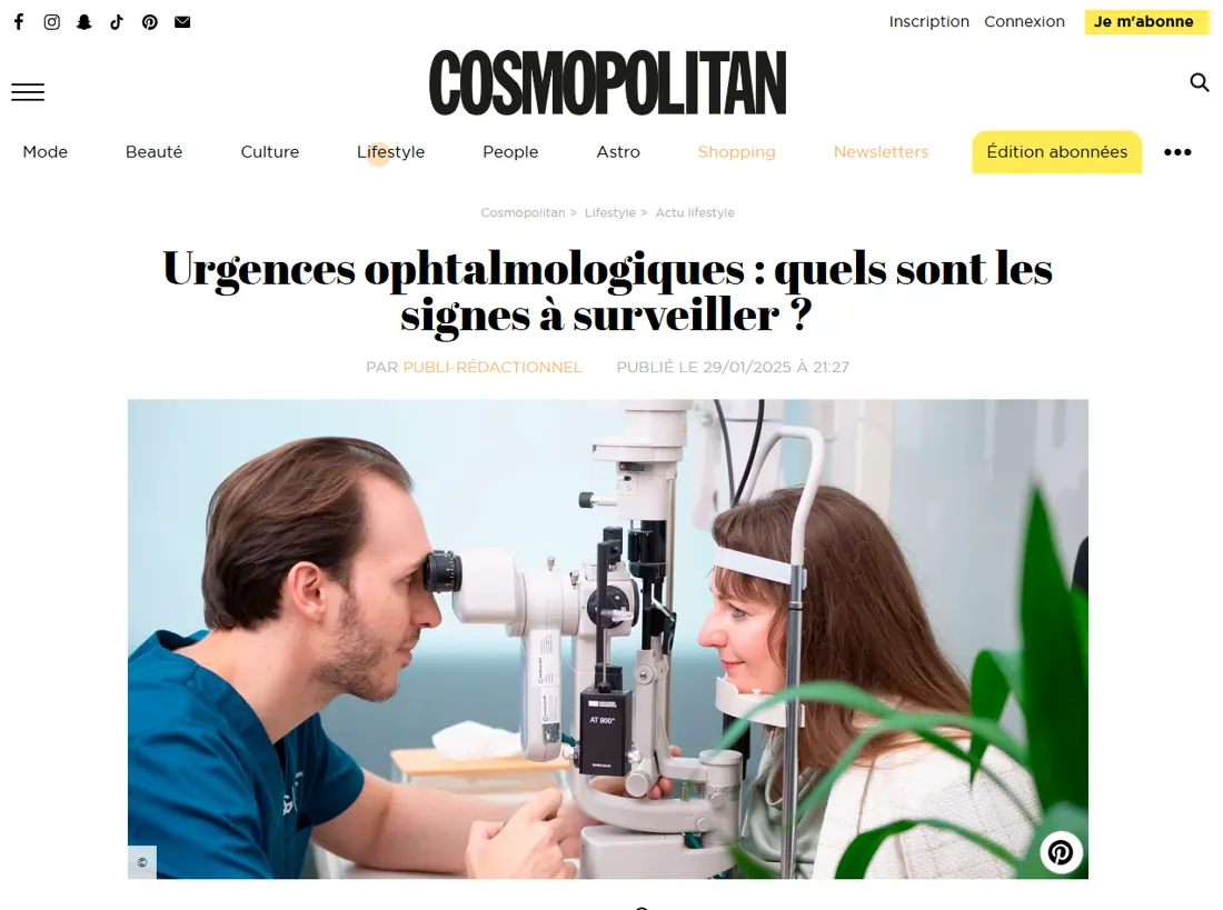 Article publié sur Cosmopolitan