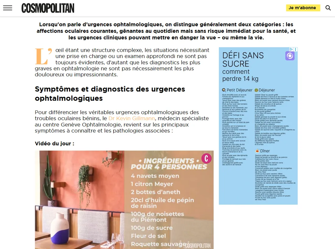 Article publié sur Cosmopolitan